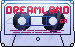 Pixel art of the Dreamland.IRL cassette.